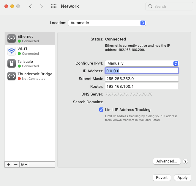 Mac ethernet manual