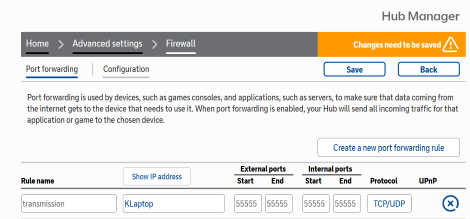 port forwarding